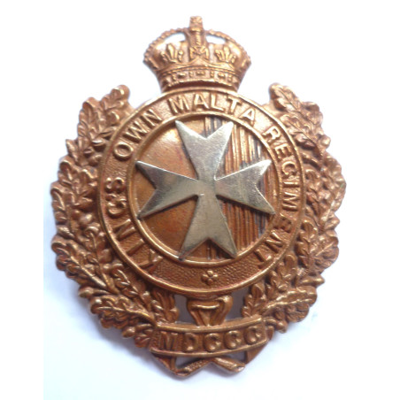 British Colonial King’s Own Malta Regiment of Militia Cap Badge British Colonial King’s Own Malta Regiment of Militia Cap Badge