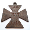 WW1 British Propaganda Large Iron Cross Zeppelin Destroyed 4th May 1916