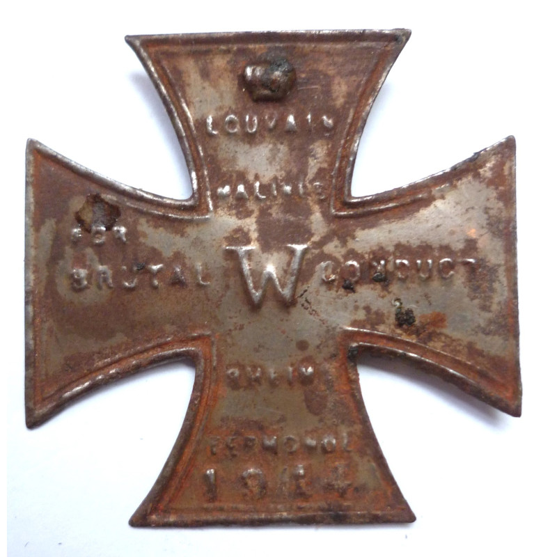 WW1 British Propaganda Iron Cross 1914 Stick Pin