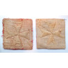 Pair British Troops Malta Garrison Cloth Formation Signs