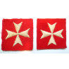 Pair British Troops Malta Garrison Cloth Formation Signs