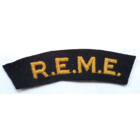 WW2 Royal Electrical Mechanical Engineers Shoulder Title REME WW2 Royal Electrical Mechanical Engineers Shoulder Title REME