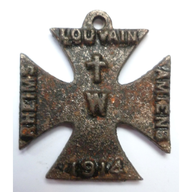 WW1 British Propaganda Iron Cross 1914 Amiens Rheims Louvain