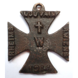 WW1 British Propaganda Iron Cross 1914 Amiens Rheims Louvain