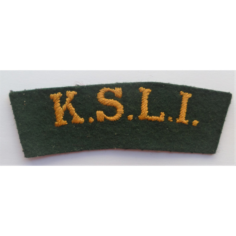 Kings Shropshire Light Infatry Cloth Shoulder Title KSLI British