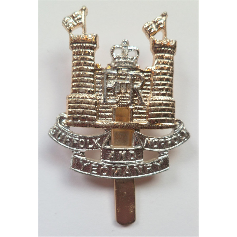 Suffolk And Norfolk Yeomanry Staybrite Cap Badge