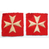 Pair British Troops Malta Garrison Cloth Formation Signs