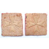 Pair British Troops Malta Garrison Cloth Formation Signs