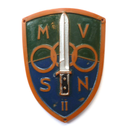 WW2 Italian Fascist MVSN “Zona” Bakelite Shield