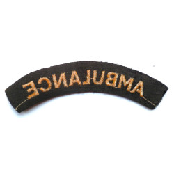 Civil Defence Ambulance Cloth Badge Shoulder Title
