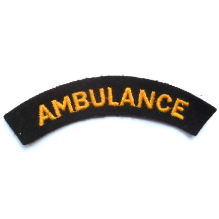 Civil Defence Ambulance Cloth Badge