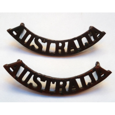 Pair WW1 Australia Shoulder Titles - Commonwealth Pair WW1 Australia Shoulder Titles - Commonwealth