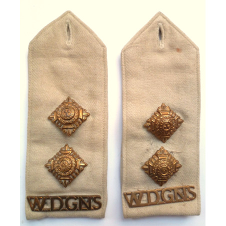Pair Westminster Dragoons Shoulder Title/Rank Cap Badge