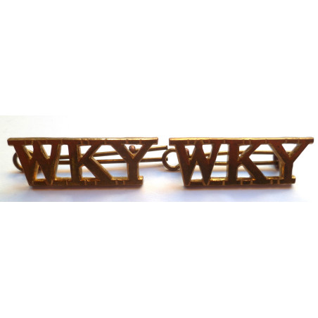 Pair West Kent Yeomanry Shoulder Title British Army WKY