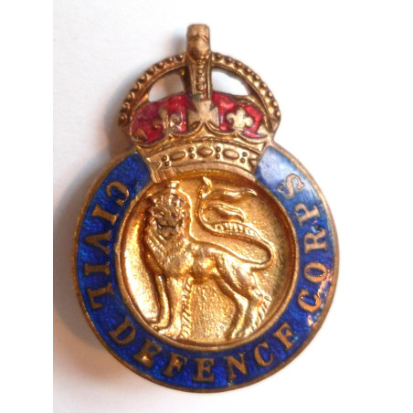 Civil Defence Corps Lapel Badge - British Home Front