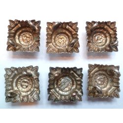 6 X Officers Rank Star/Pip Insignia Silver Plated