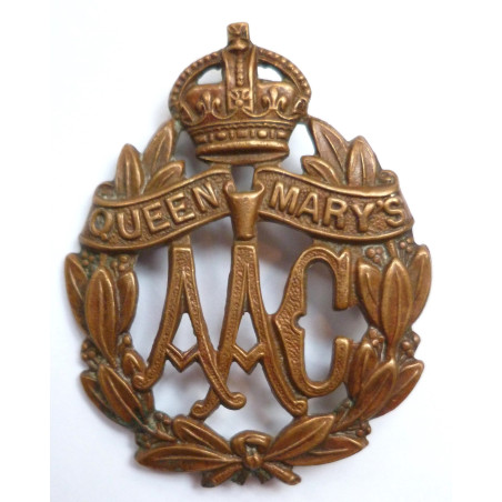 WW1 Queen Marys Army Auxiliary Corps QMAAC Cap Badge