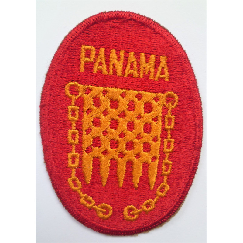 WW2 US Army Panama Hellgate Cloth Insignia Badge