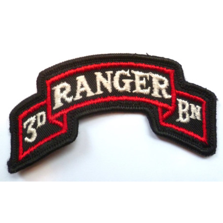 US Army 3rd Ranger Battalion Cloth Tab US Army 3rd Ranger Battalion Cloth Tab