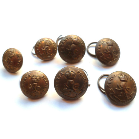 Kenya Police Buttons 4 x 26mm 3 x 18mm