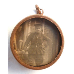 Royal Army Medical Button turned into a Locket For Photograph