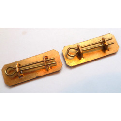 Pair South Wales Borderers Brass Shoulder Titles