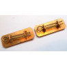 Pair South Wales Borderers Brass Shoulder Titles
