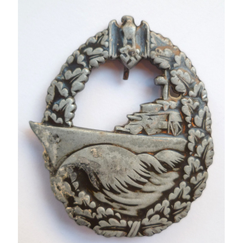 German WWII Destroyer Badge by Maker JFS