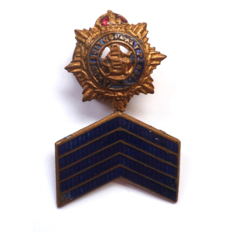 WW1 Army Service Corps Lapel Badge with 5 War Service Stripes WW1 Army Service Corps Lapel Badge with 5 War Service Stripes