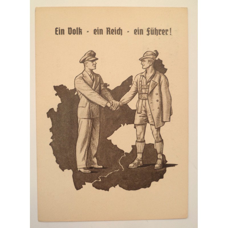 WW2 German Postcard Ein Volk, Ein Reich, Ein Fuhrer!