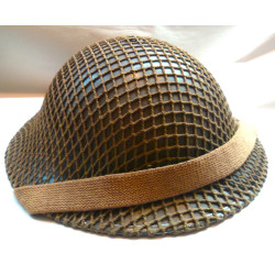 1937 British Brodie/Tommy Steel Helmet With Netting
