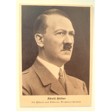 WW2 German Postcard Adolf Hitler "The Fuhrer and Creator of Greater Germany"