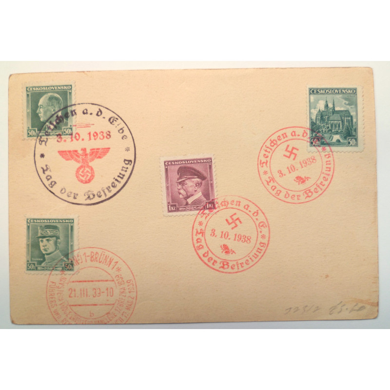 WW2 German Postcard - Czechoslovakia
