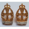 Pair Queen Alexandras Royal Army Nursing Corps Officers Collar Badge QARANC