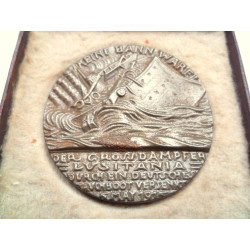 1915 Lusitania Medal, British Propaganda issue, in original box