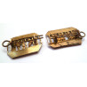 WW2 Royal Marines Brass Shoulder Titles - Pair