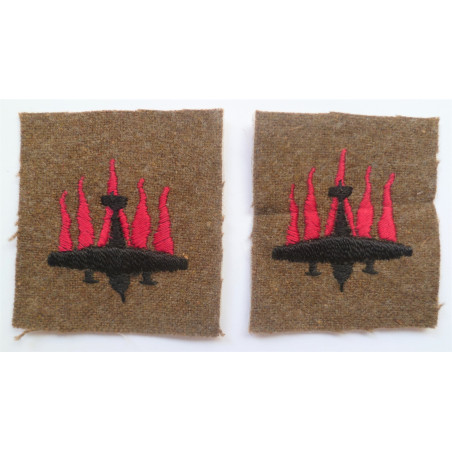 Pair 5th Anti-Aircraft Division Formation Signs British Army WWII