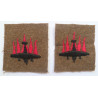 Pair 5th Anti-Aircraft Division Formation Signs British Army WWII