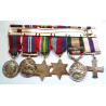 WW2 Mounted Military Cross, India General Service Miniature Medal Group of 6