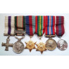 WW2 Mounted Military Cross, India General Service Miniature Medal Group of 6