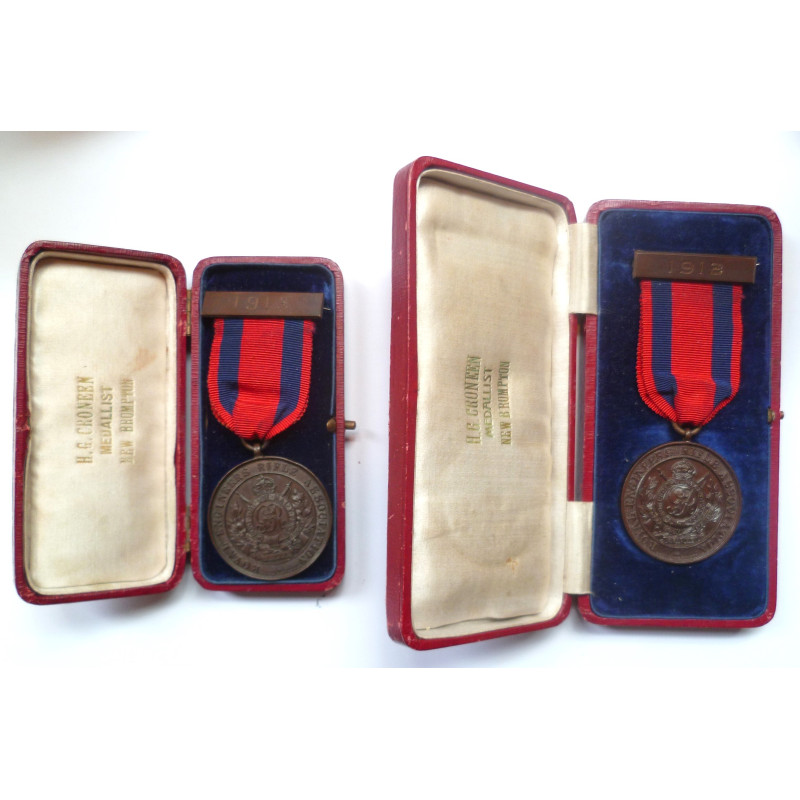 Pair Royal Engineers Rifle Association 1912 &1913  Medal - British Army