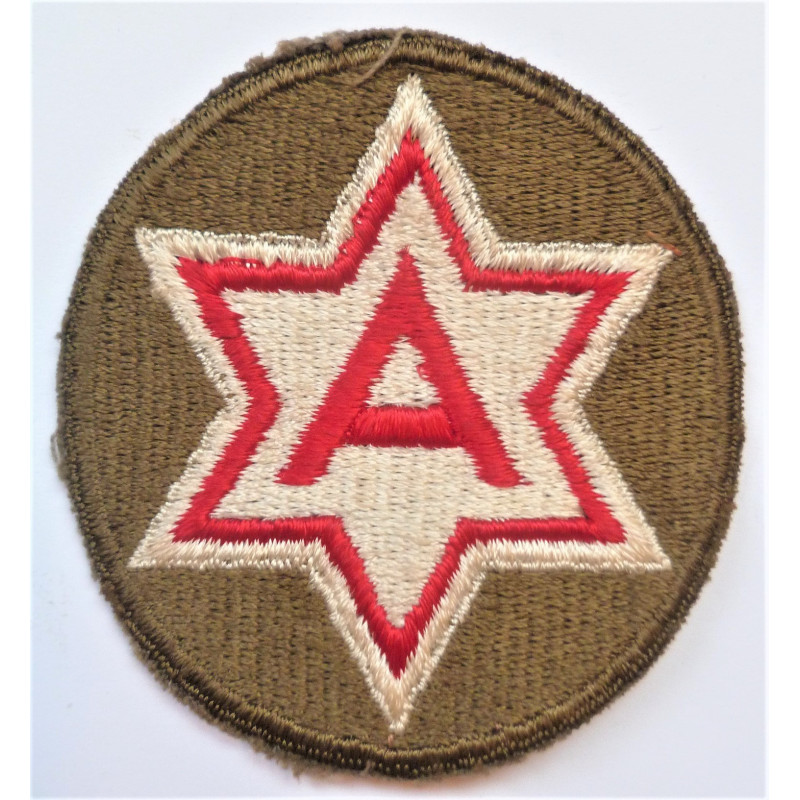 United States 6th Army Cloth Patch/Badge WW2