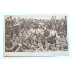 WW1 Happy "Tommies" Wearing Hun Helmets Postcard