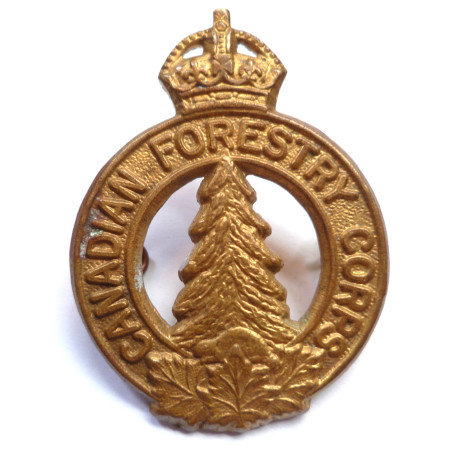 WW2 Canadian Forestry Corps Cap Badge - British Commonwealth Military Army WW2 Canadian Forestry Corps Cap Badge - British Commonwealth Military Army