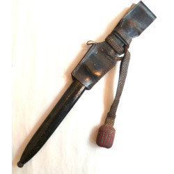 WW2 German Fire Service Bayonet with Frog and Knot