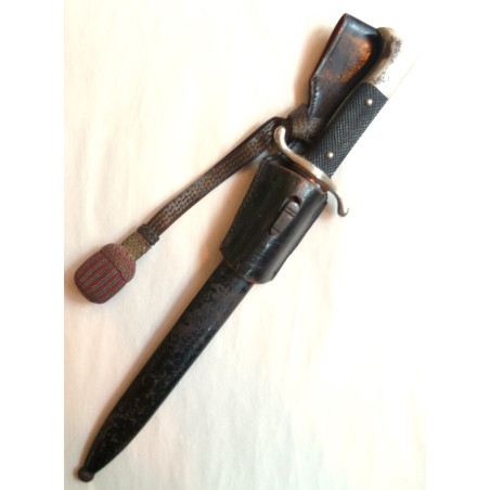WW2 German Fire Service Bayonet with Frog and Knot