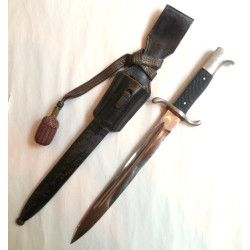 WW2 German Fire Service Bayonet with Frog and Knot