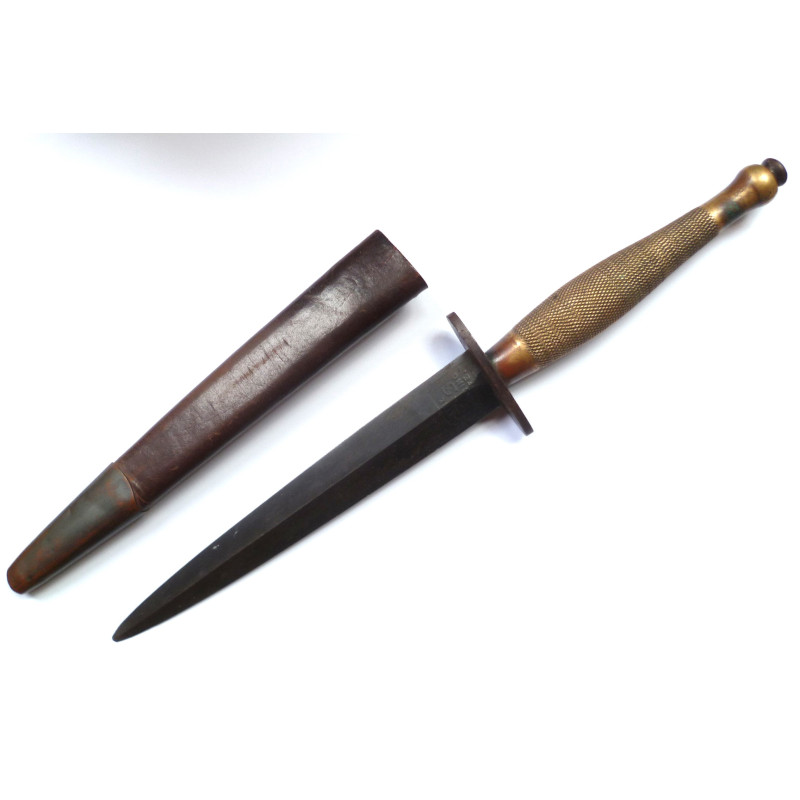 WW2 British Fairbairn Sykes 2nd Pattern Fighting Knife Etched Blade