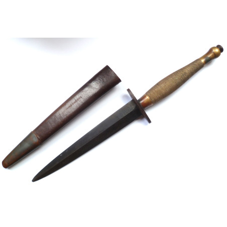 WW2 British Fairbairn Sykes 2nd Pattern Fighting Knife Etched Blade