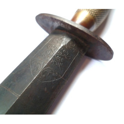 WW2 British Fairbairn Sykes 2nd Pattern Fighting Knife Etched Blade